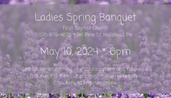 Please join us at the Ladies Spring Banquet